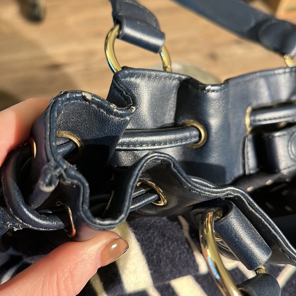 Juicy Couture Navy & White Stripe Terry Bag - Picture 8 of 9